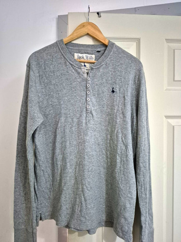 Jack wills grey henley - henley, long