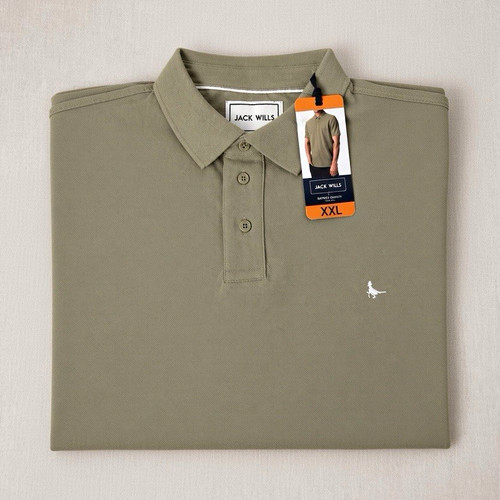 Jack wills green solid polo - wills,